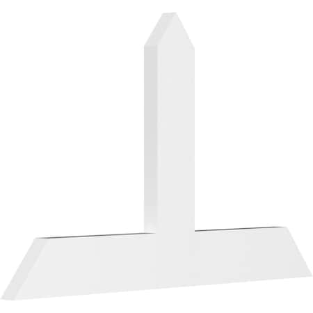 Ekena Millwork Portland Architectural Grade PVC Gable Bracket, 48"W x 30"H x 2"D x 6"F, 15/12 Pitch GBP048X30X0206POR00